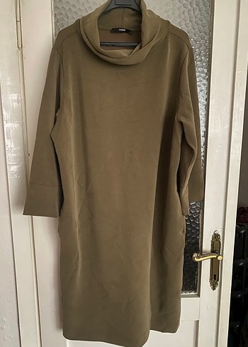 Uzun Kol, Yumuşak Kumaşlı Haki Tunik