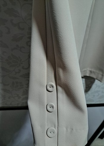 Yusuf Özdemir sentez Bej Düğmeli Kadın Kumaş Pantolon - Görsel 2