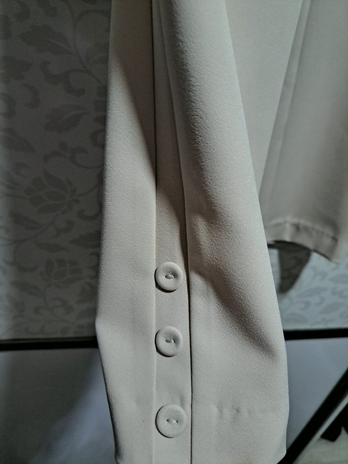 Yusuf Özdemir sentez Bej Düğmeli Kadın Kumaş Pantolon - Görsel 2