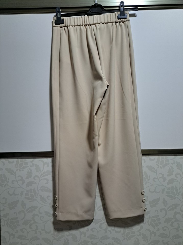 Yusuf Özdemir sentez Bej Düğmeli Kadın Kumaş Pantolon - Görsel 3