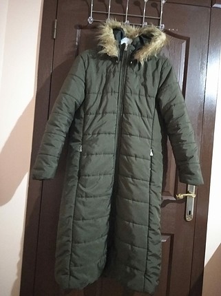 Uzun şişme mont