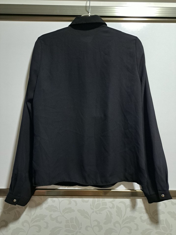 Kadın Siyah Uzun Kollu Gömlek - Görsel 3