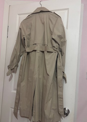 Bershka Bej Düğmeli Kadın Midi Trençkot