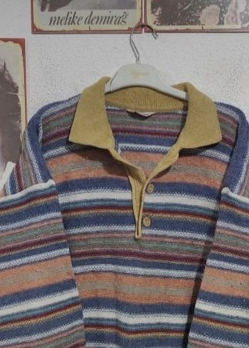 Bohem Desenli Gri Boğazlı Kazak - Görsel 4