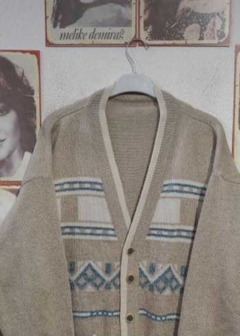 Bohem Desenli Gri Boğazlı Kazak - Görsel 5