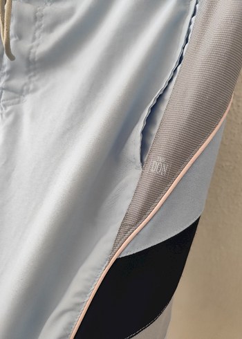 Mavi Gri Kemerli Erkek Mini Şort - Görsel 3