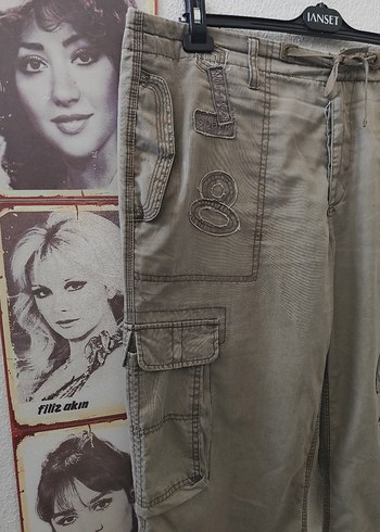 Kemerli Bej Kamuflaj Erkek Şort - Görsel 2