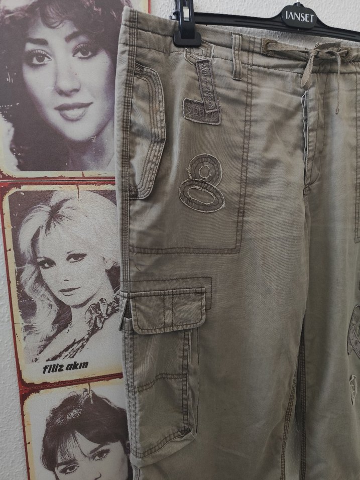 Kemerli Bej Kamuflaj Erkek Şort - Görsel 2