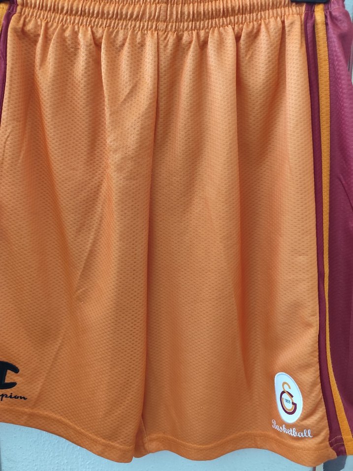 Turuncu, Baskılı, Bol Kesim Spor Şort - Görsel 3