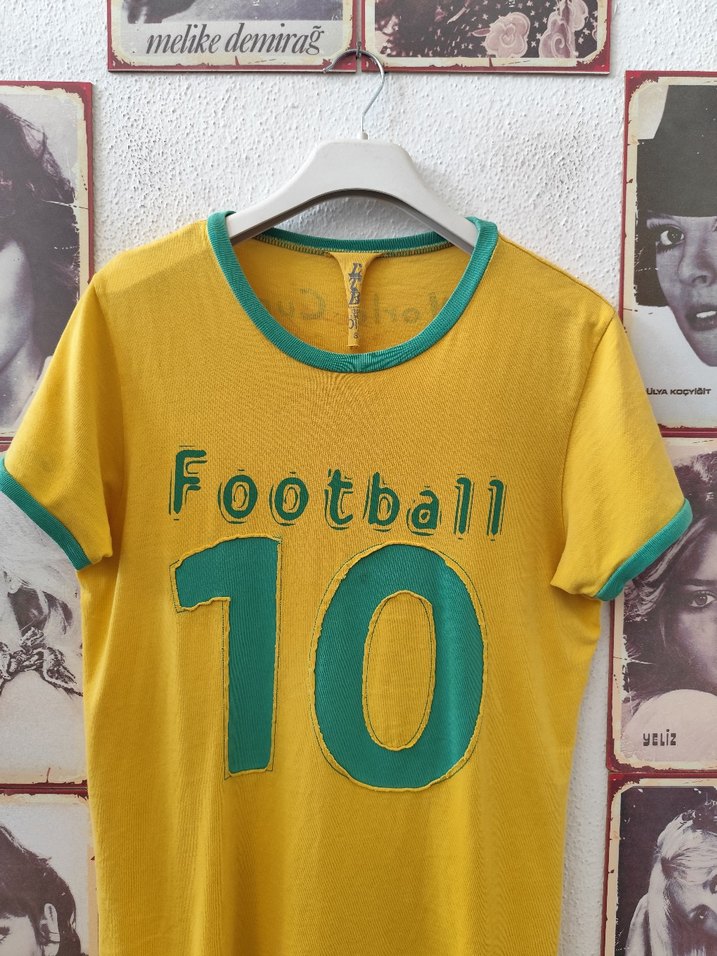 Sarı Erkek Tişört, Kısa Kollu, Baskılı, Gevşek - Görsel 2