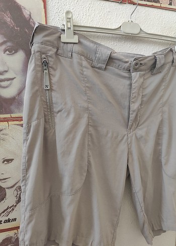 Kemerli Bej Keten Erkek Şort - Görsel 2