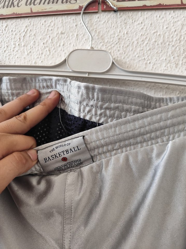 Gri Bel Bantlı Rahat Atlet Şort - Görsel 5