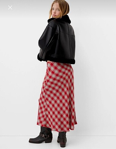 s Beden Bershka suni deri ceket