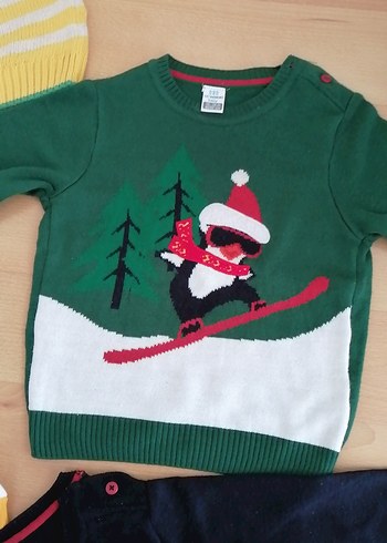 18-24 Ay Beden çeşitli Renk Renkli Erkek Çocuk Örgü Sweatshirtler