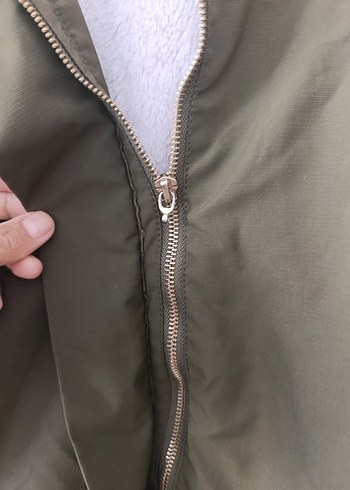 Kapüşonlu Rahat Kesim Kadın Mont - Görsel 9