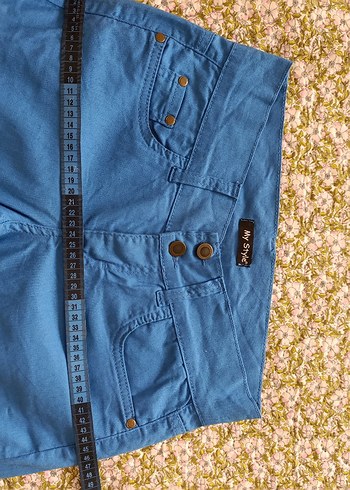 Kadın Mavi Dar Kesim Denim Pantolon - Görsel 3