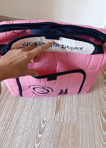 Pembe Baskılı Bebek Çantası - Görsel 5