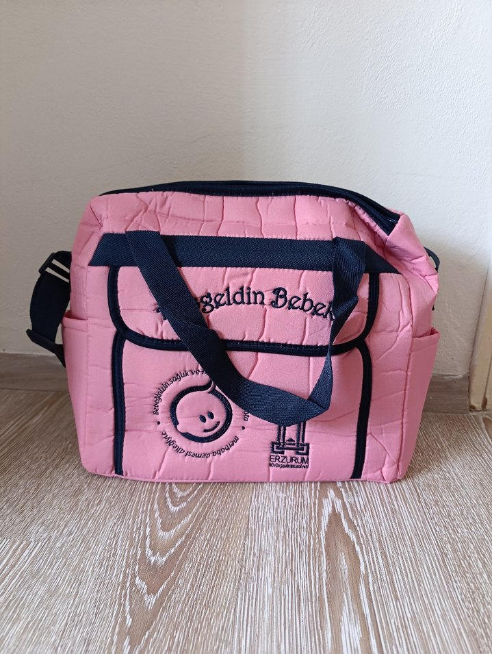 Pembe Baskılı Bebek Çantası - Görsel 2