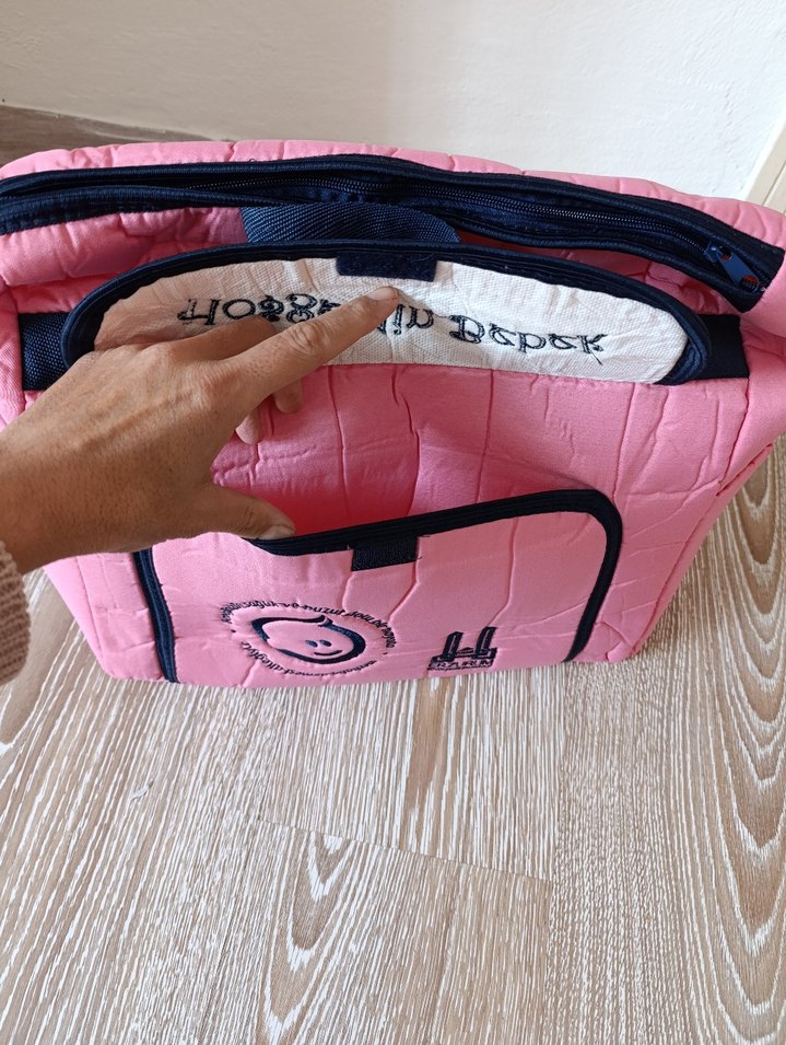 Pembe Baskılı Bebek Çantası - Görsel 5