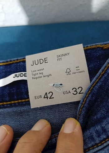 Erkek Mavi Normal Paça Elastik Kot Pantolon - Görsel 4