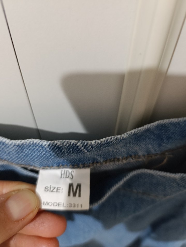 Kadın Mavi Denim Askılı Midi Tulum - Görsel 3