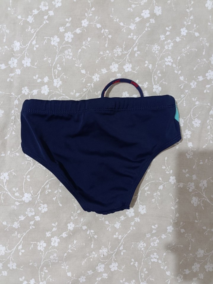 Erkek Mini Lacivert ve Turkuaz Yüzme Şortu - Görsel 2