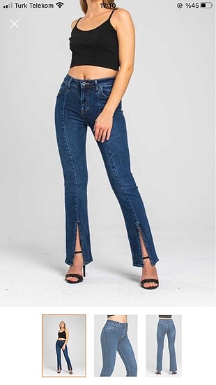 Yırtmaçlı jean