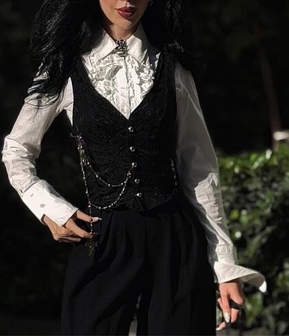 Victorian Vampir Gothic Gömlek