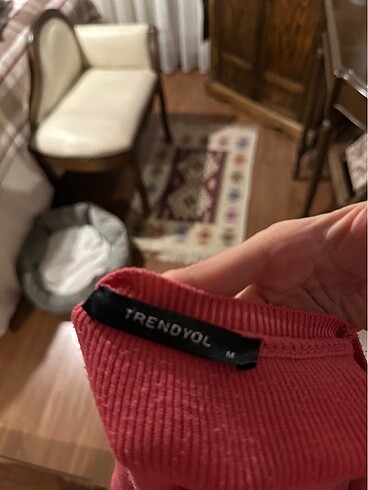 Pembe karpuz kol triko crop kazak - Görsel 5