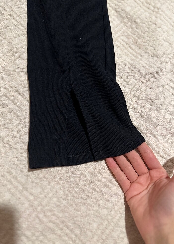 Yırtmaçlı tayt pantolon - Görsel 2