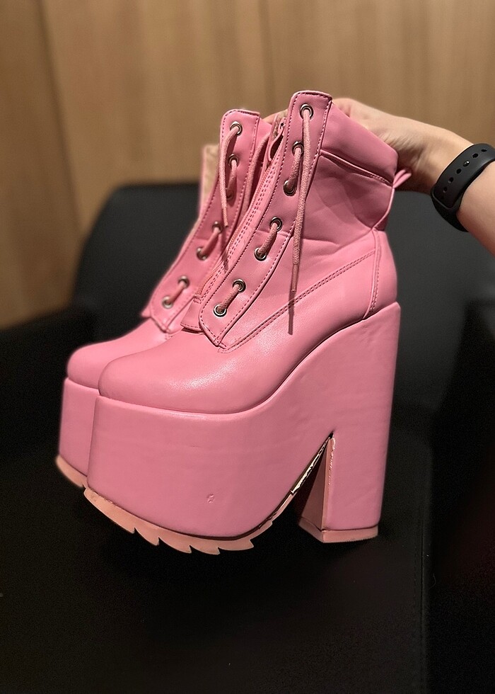 Pembe Pastel Goth Platform Bot. - Görsel 2