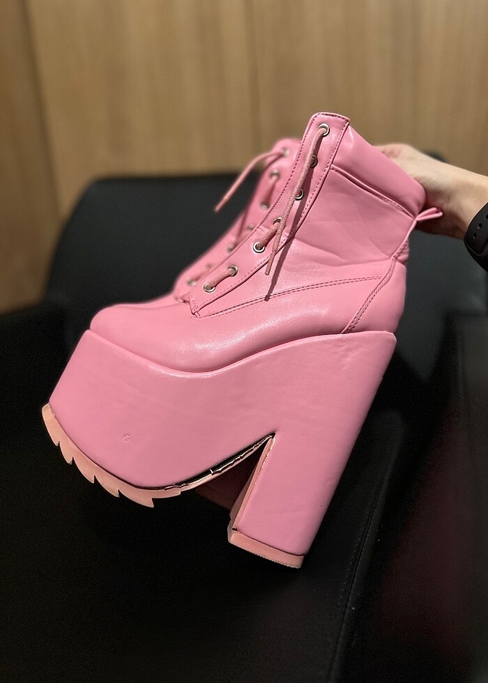Pembe Pastel Goth Platform Bot. - Görsel 3