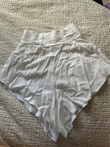 Yüksek Bel Beyaz Şort. - Görsel 6