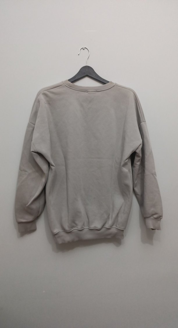 Kadın Gri Baskılı Uzun Kollu Sweatshirt - Görsel 2