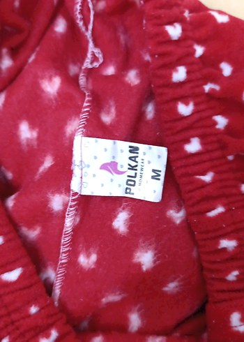 Düğmeli Kırmızı Kadın Pamuk Gecelik Altı - Görsel 3