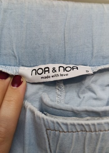 Kadın Mavi Denim Kemerli Pantolon - Görsel 3