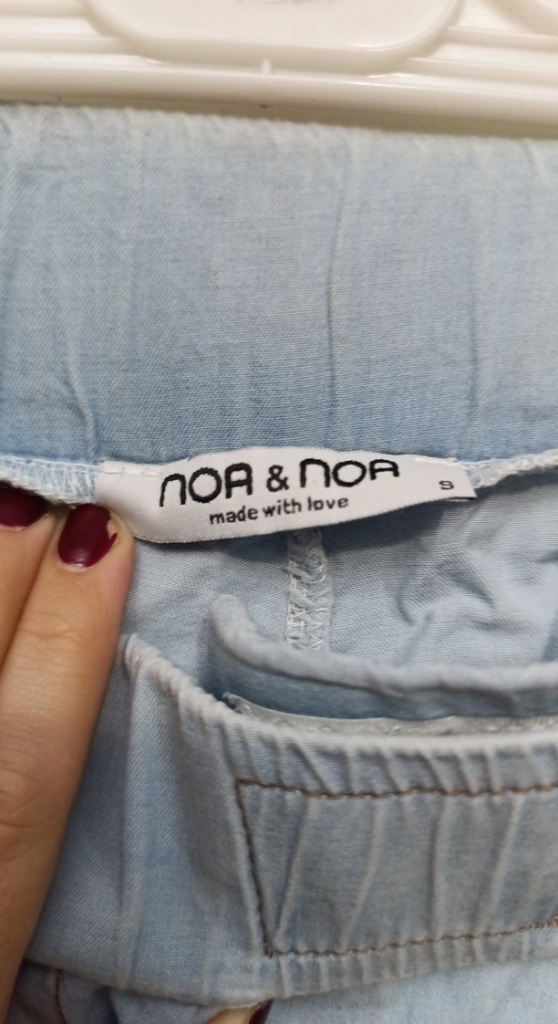 Kadın Mavi Denim Kemerli Pantolon - Görsel 3