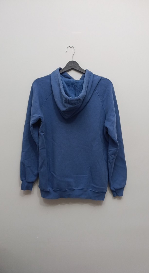 Mavi Kapüşonlu Kadın Sweatshirt - Görsel 2