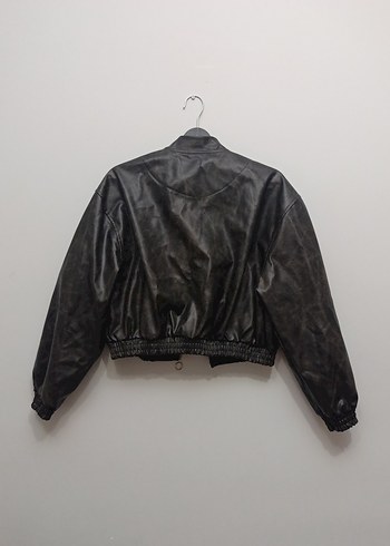 Kahverengi Deri Kadın Ceket - Görsel 2