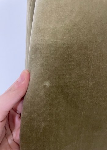 Kadın Haki Süet Midi Düğmeli Kaban - Görsel 4