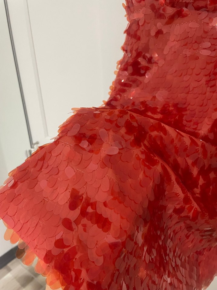 Kırmızı Payetli Mini Abiye Elbise - Görsel 3