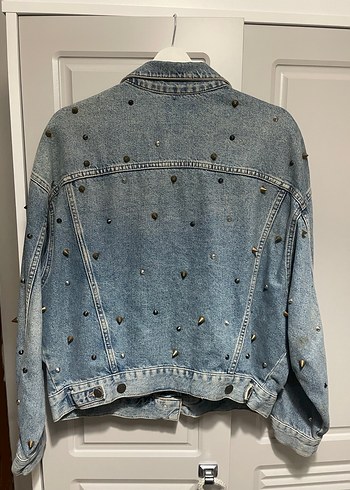 Mavi Düğmeli Kadın Denim Ceket - Görsel 2