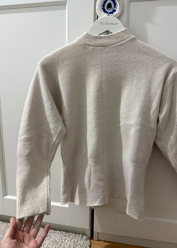 Beyaz Triko Kadın Kazak - Görsel 2