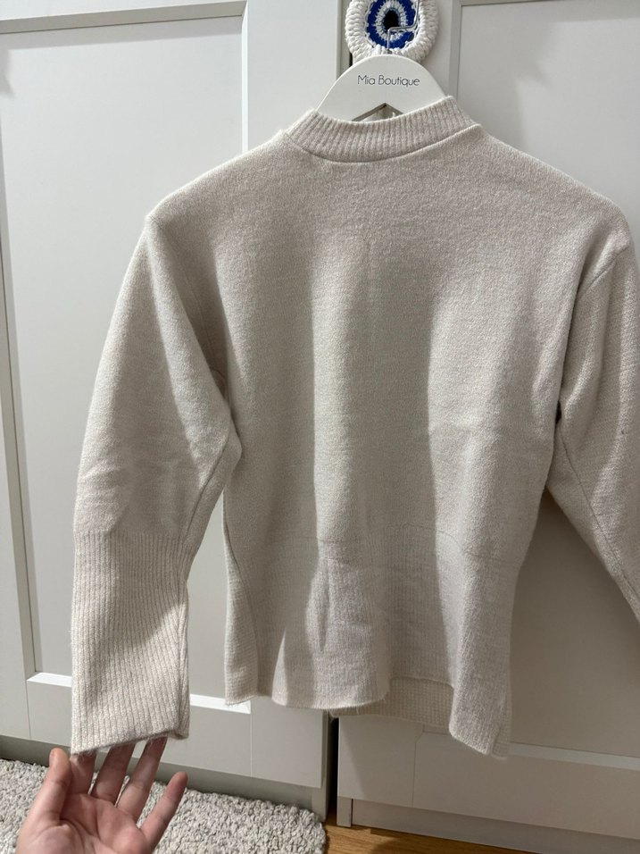 Beyaz Triko Kadın Kazak - Görsel 2