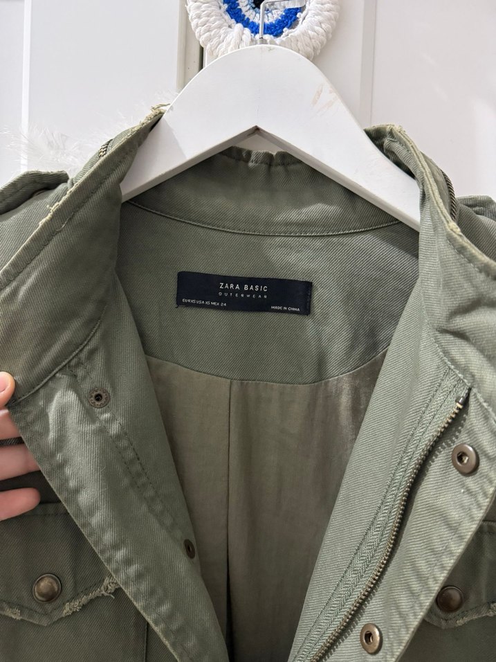 Düğmeli Haki Kadın Ceket - Görsel 2