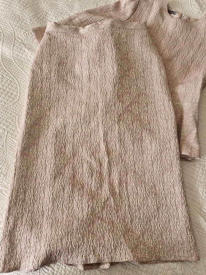 Bej Kadın Uzun Kollu Triko Elbise - Görsel 4