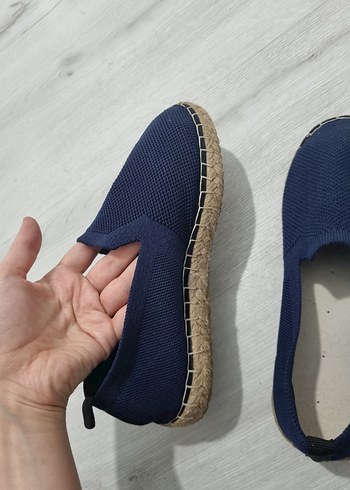 Lacivert kadın Espadril Velcro Bantlı - Görsel 6
