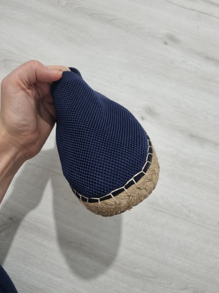 Lacivert kadın Espadril Velcro Bantlı - Görsel 2