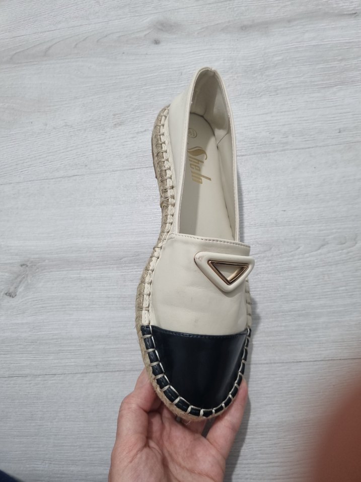 Krem siyah Espadril - Görsel 2