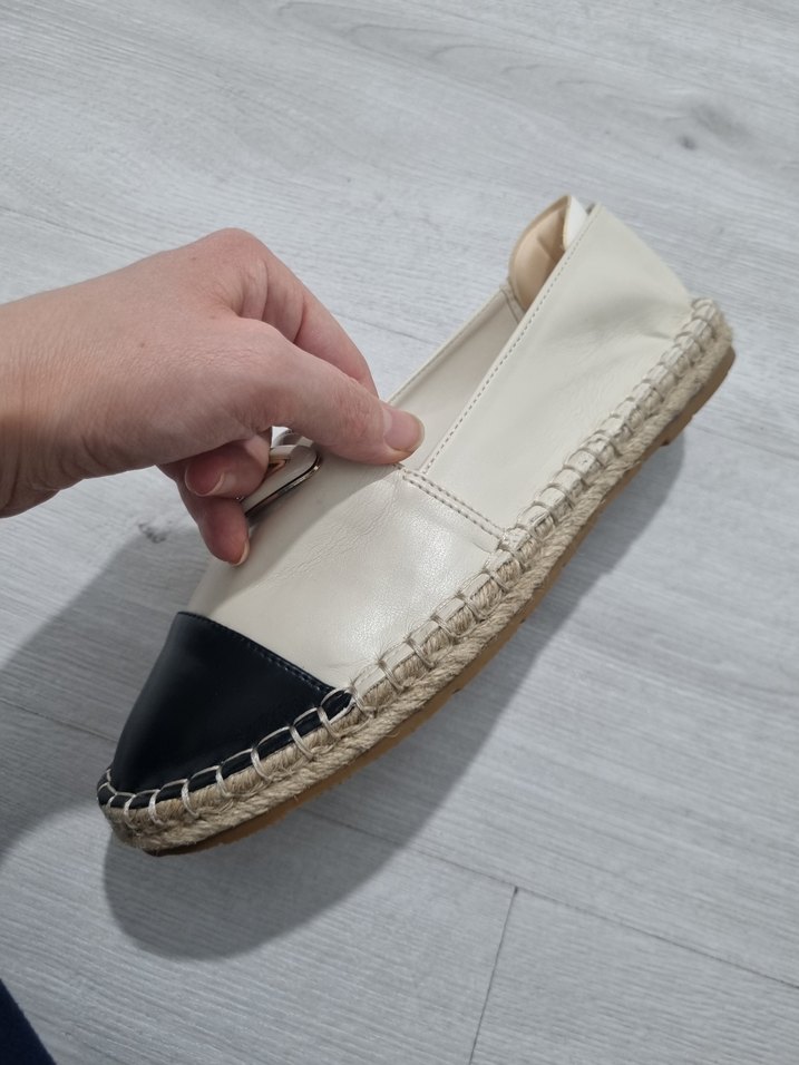 Krem siyah Espadril - Görsel 3